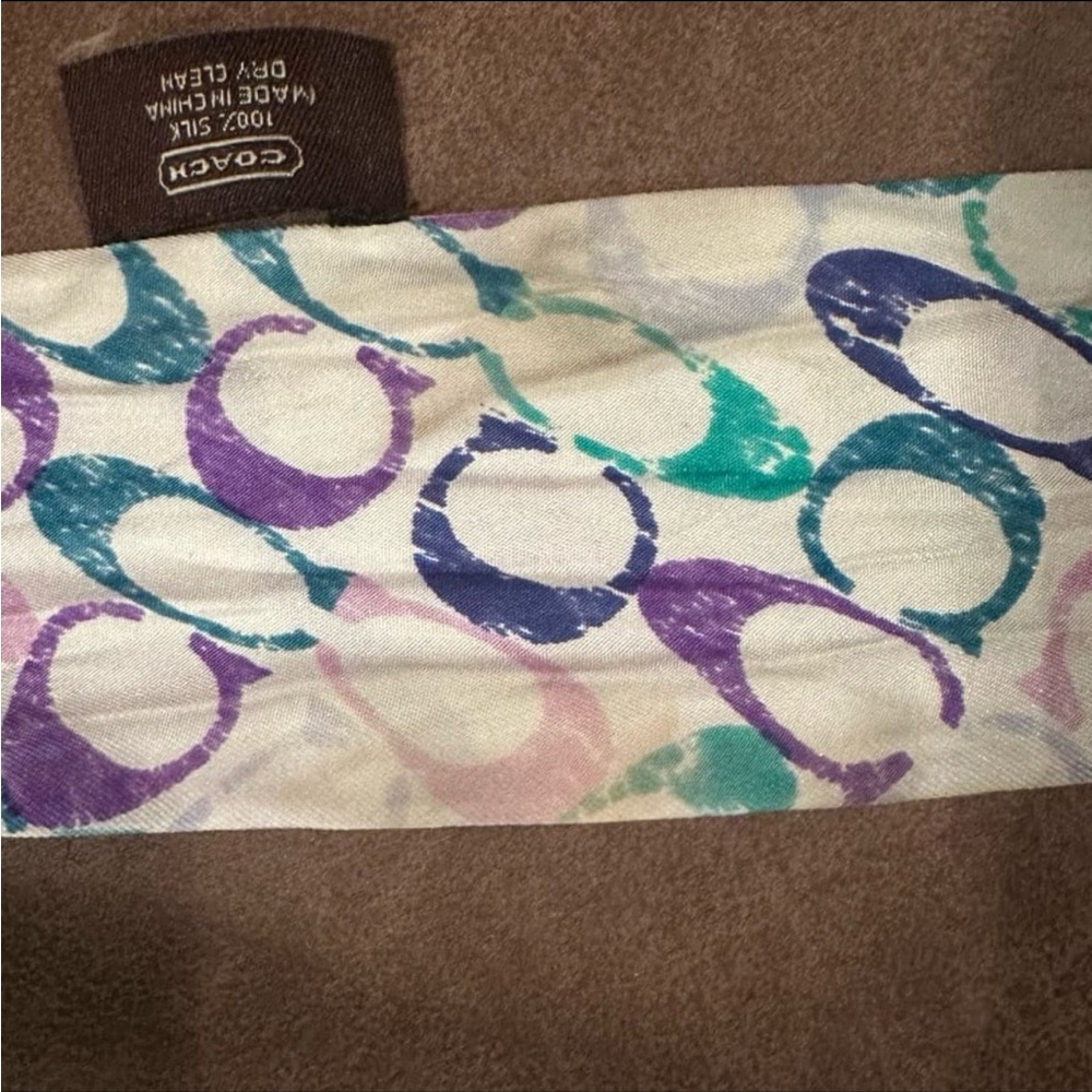 Vintage Hard to Find Silk Coach Skinny Scarf - Picture 7 of 7